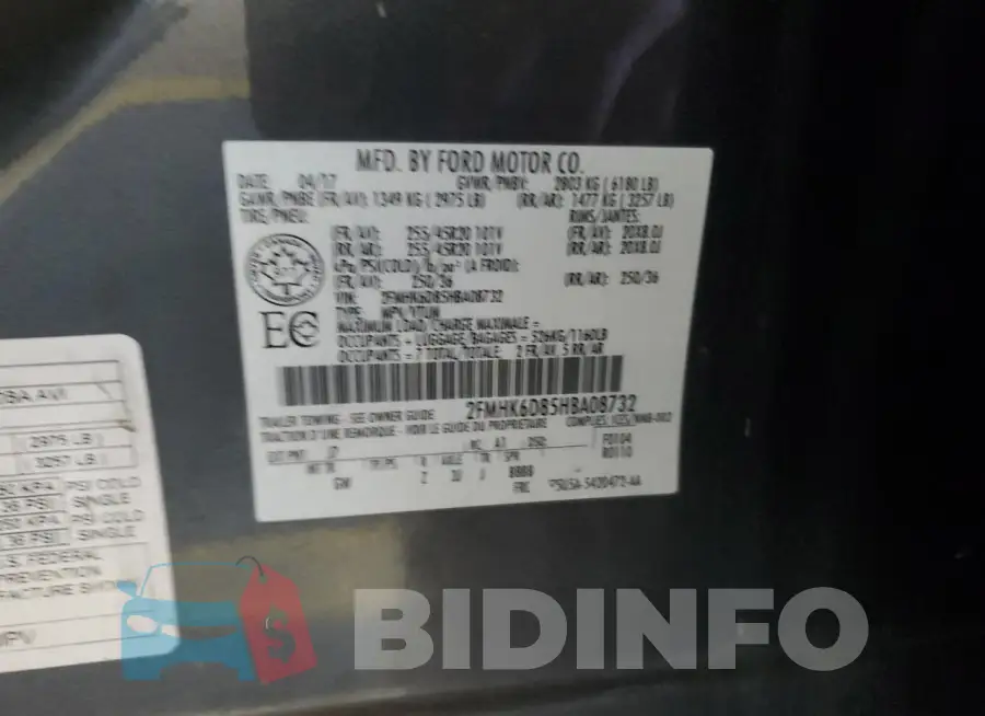2FMHK6D85HBA08732 Photo# 13
