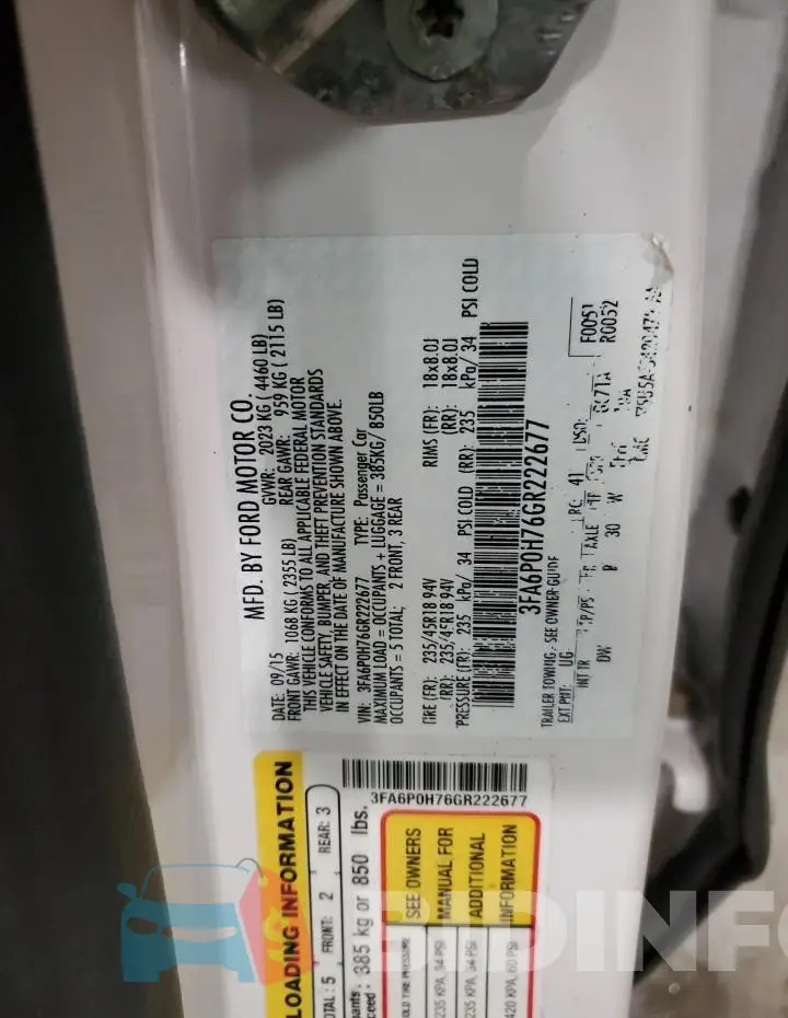 3FA6P0H76GR222677 Photo# 12