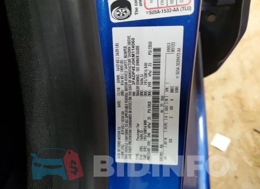3FADP4EJ0KM114060 Photo# 12
