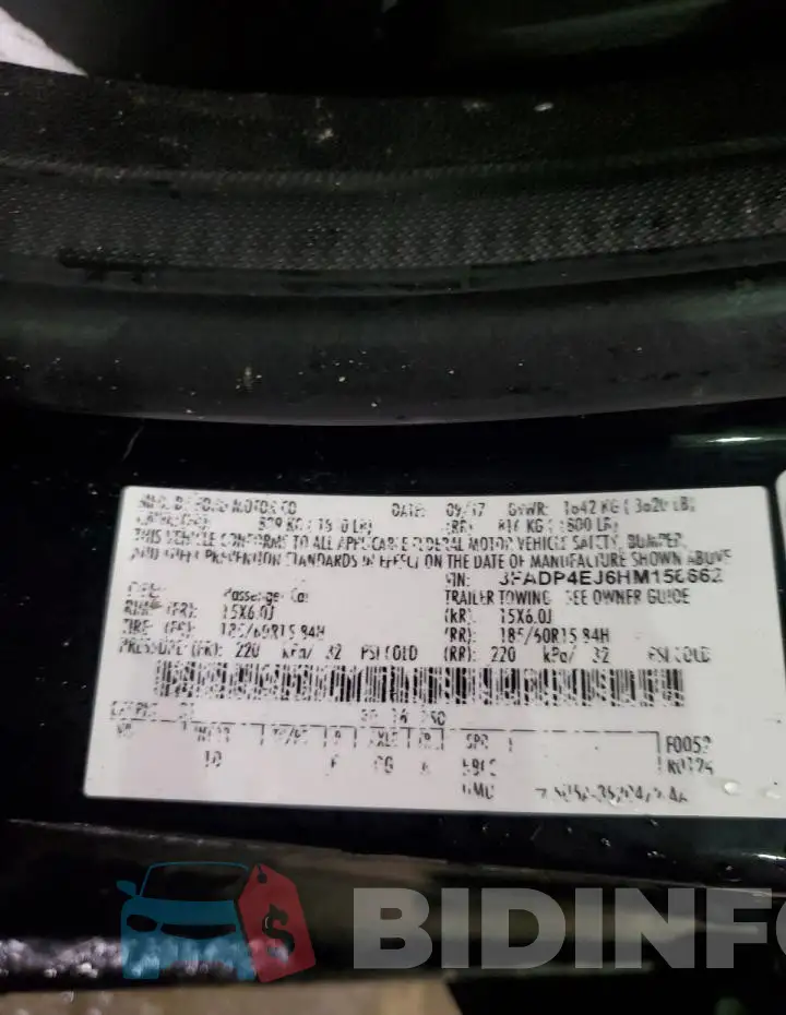 3FADP4EJ6HM156662 Photo# 13