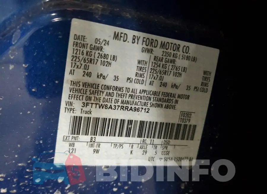 3FTTW8A37RRA96712 Photo# 12