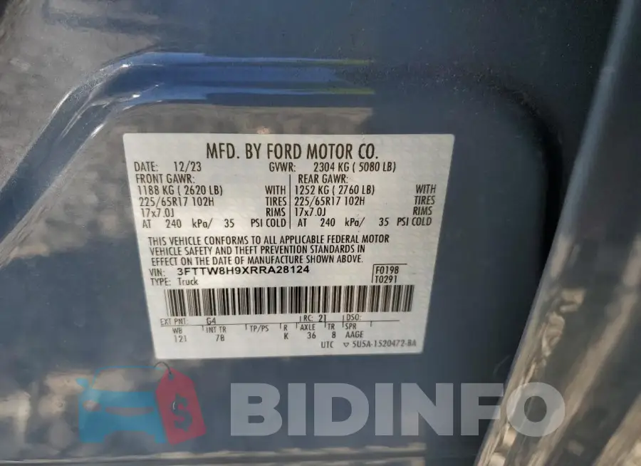 3FTTW8H9XRRA28124 Photo# 12