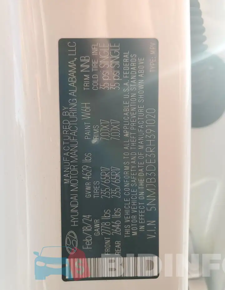 5NMJB3DE3RH391020 Photo# 14