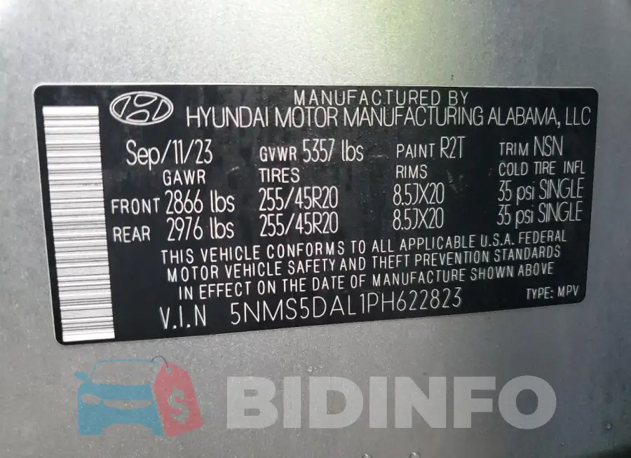 5NMS5DAL1PH622823 Photo# 13