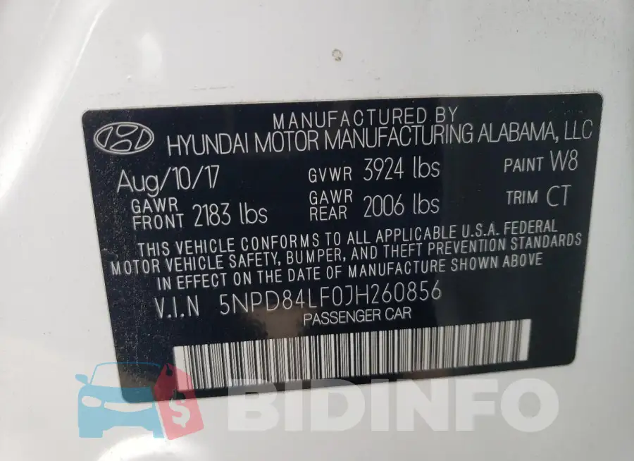 5NPD84LF0JH260856 Photo# 13