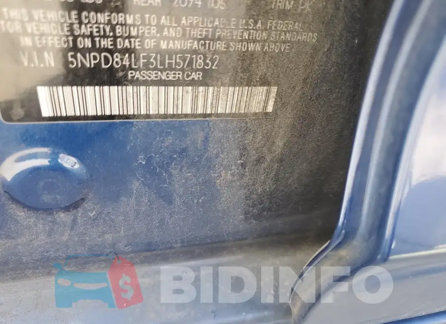 5NPD84LF3LH571832 Photo# 13