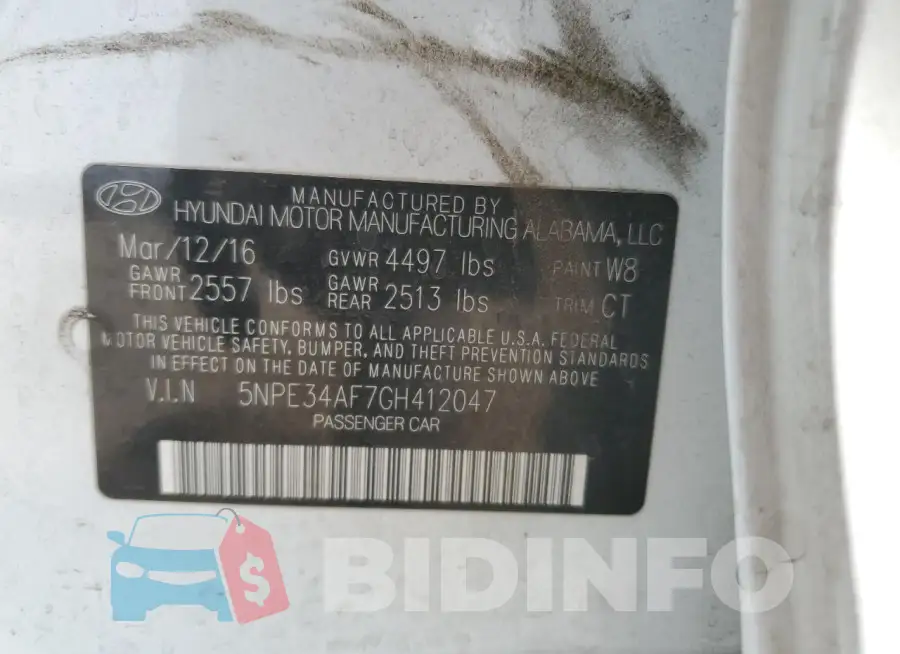 5NPE34AF7GH412047 Photo# 13