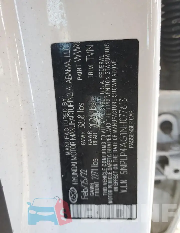 5NPLP4AG1NH077613 Photo# 13