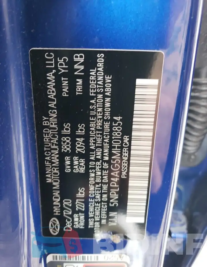5NPLP4AG5MH018854 Photo# 12