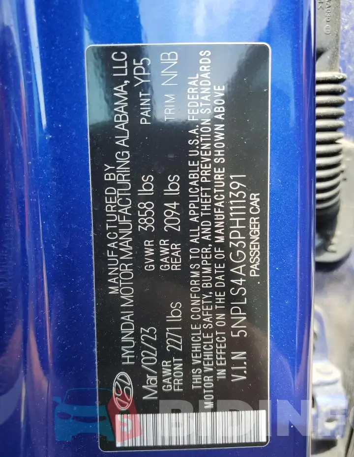 5NPLS4AG3PH111391 Photo# 12