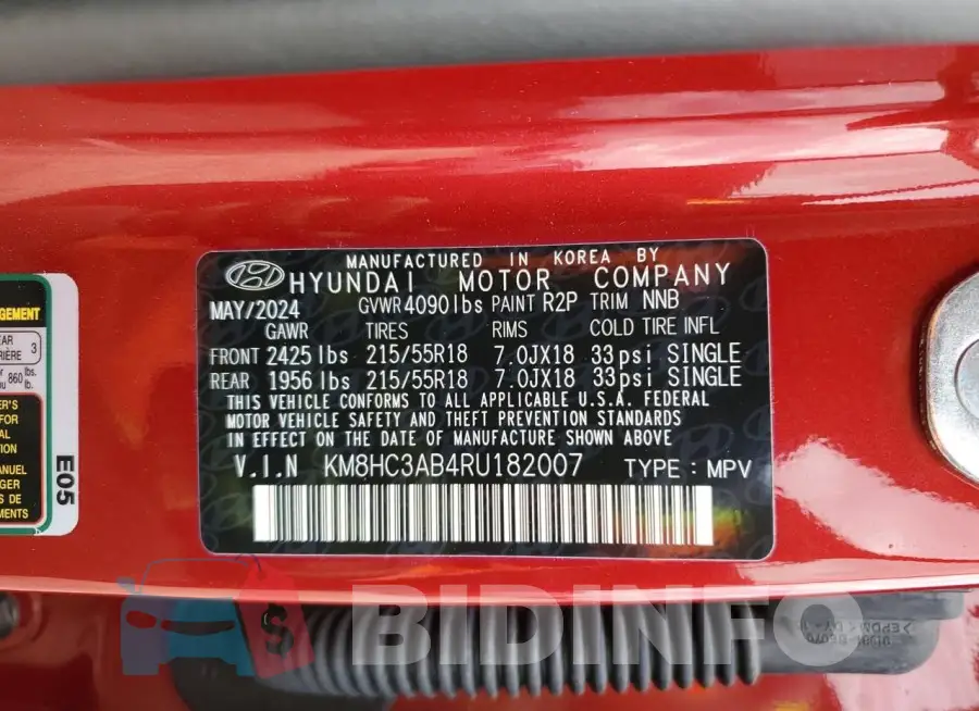 KM8HC3AB4RU182007 Photo# 13