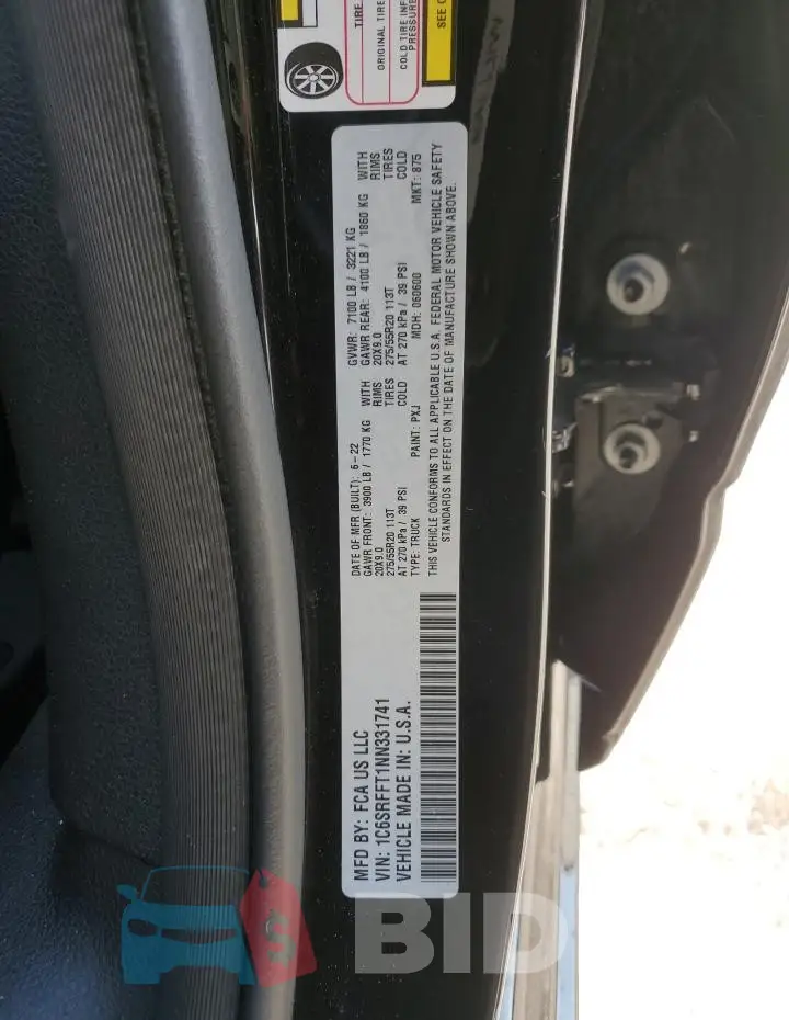 1C6SRFFT1NN331741 Photo# 13