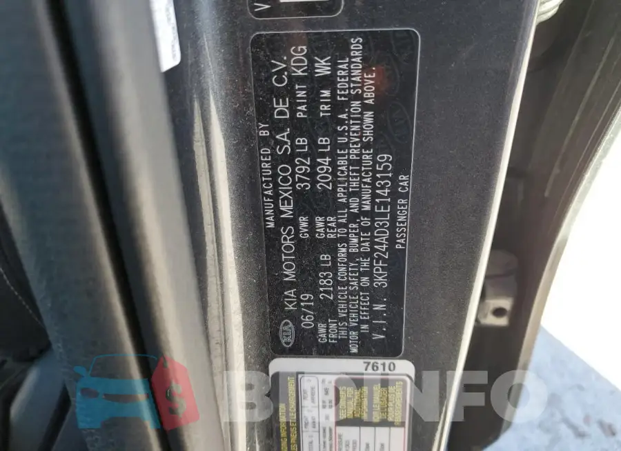 3KPF24AD3LE143159 Photo# 12
