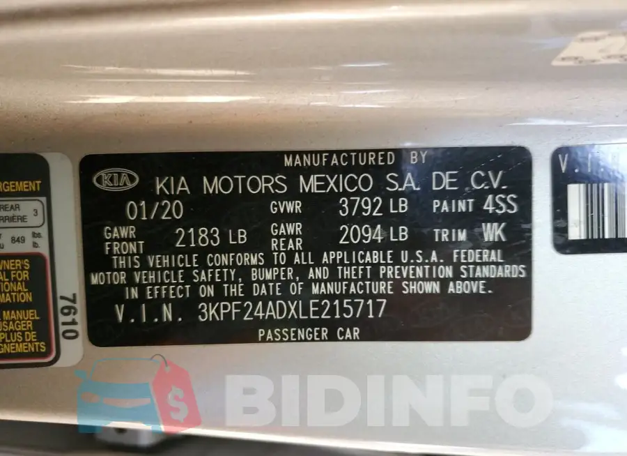 3KPF24ADXLE215717 Photo# 13