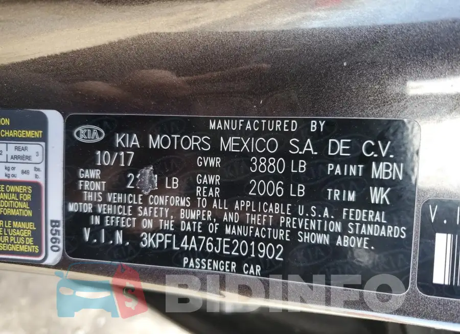 3KPFL4A76JE201902 Photo# 13