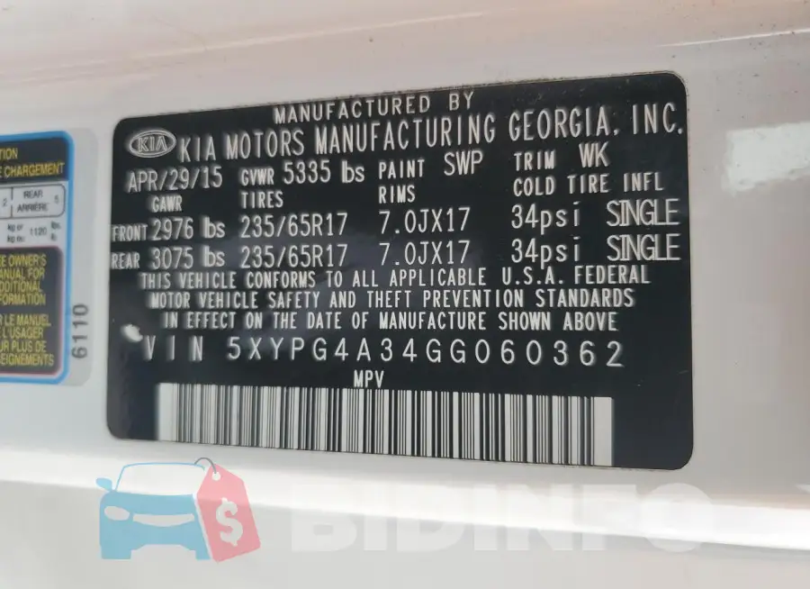 5XYPG4A34GG060362 Photo# 14