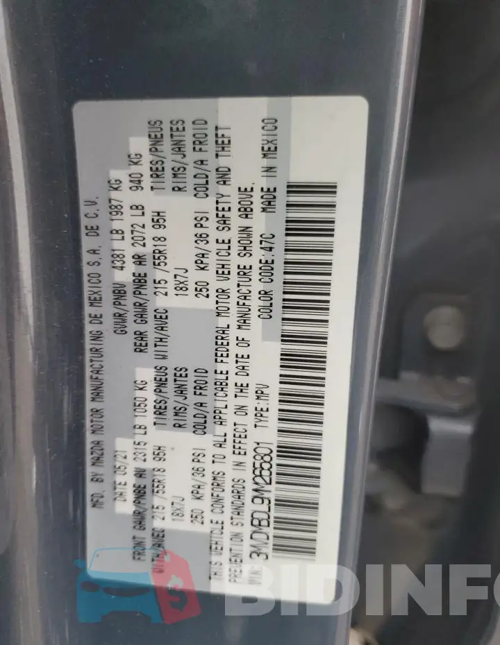 3MVDMBDL9MM265801 Photo# 13