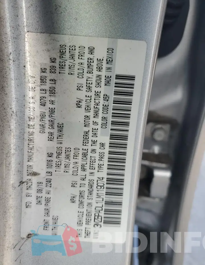 3MZBPADL1LM119074 Photo# 13