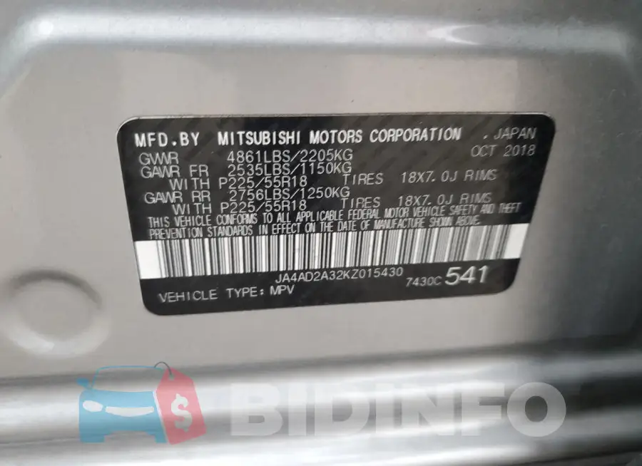 JA4AD2A32KZ015430 Photo# 13