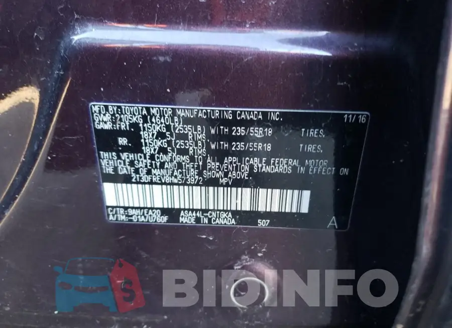 2T3DFREV8HW573972 Photo# 13