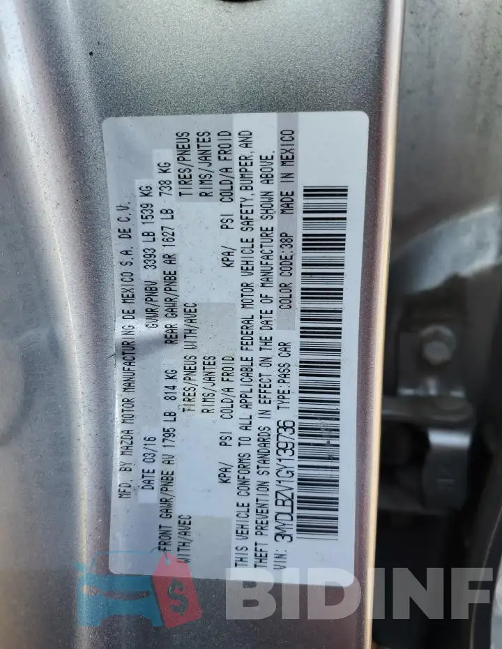 3MYDLBZV1GY139736 Photo# 13