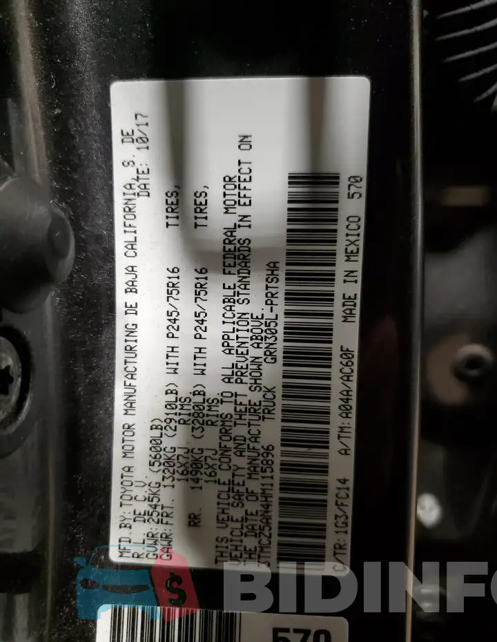 3TMCZ5AN4HM115896 Photo# 12