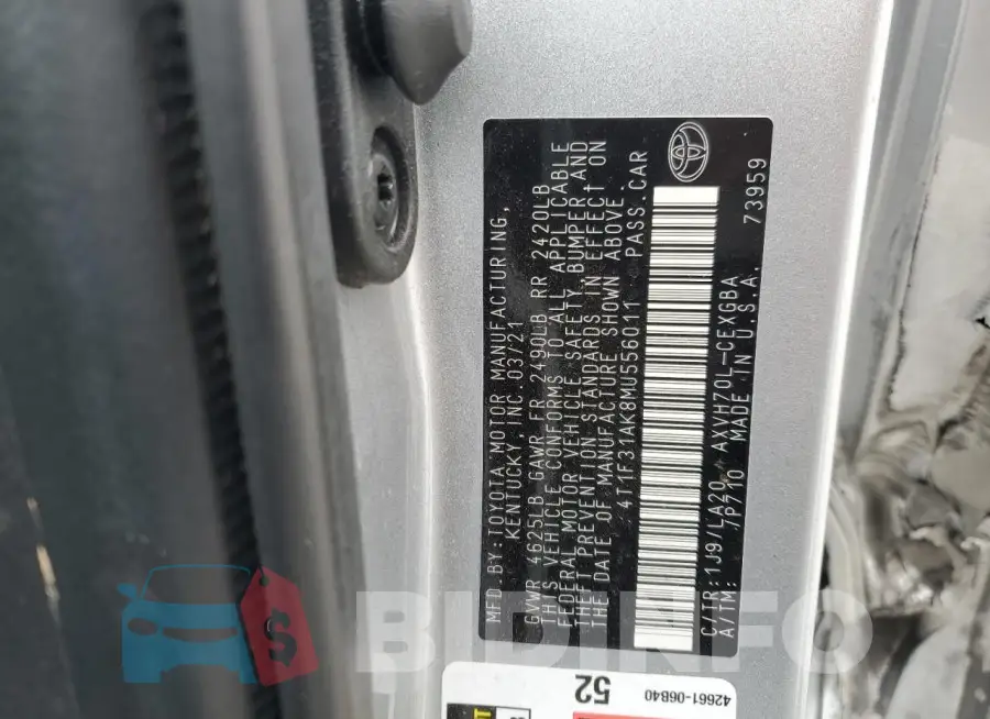 4T1F31AK8MU556011 Photo# 13