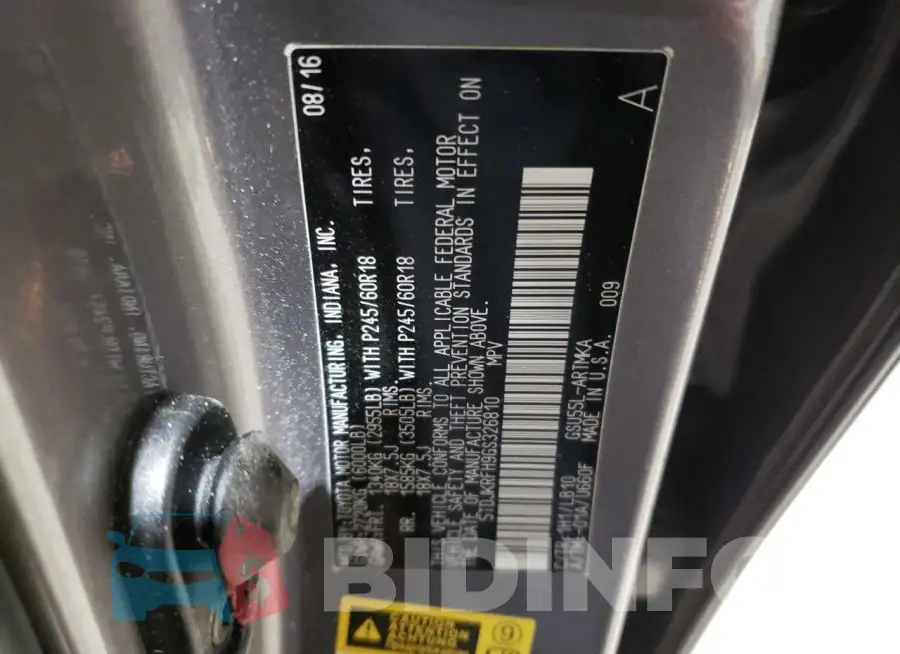 5TDJKRFH9GS326810 Photo# 13