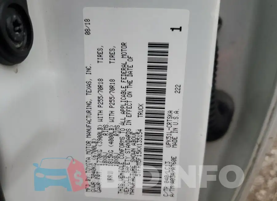 5TFRM5F15KX135154 Photo# 13