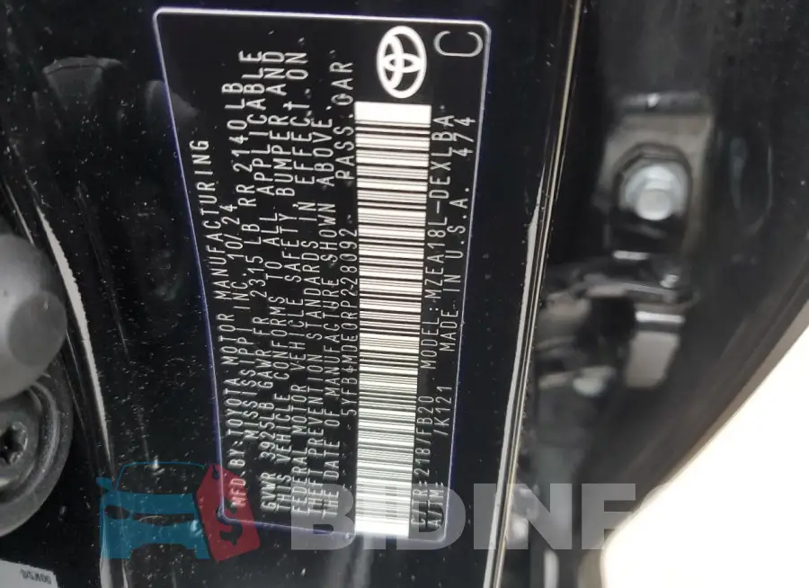 5YFB4MDE0RP228092 Photo# 12
