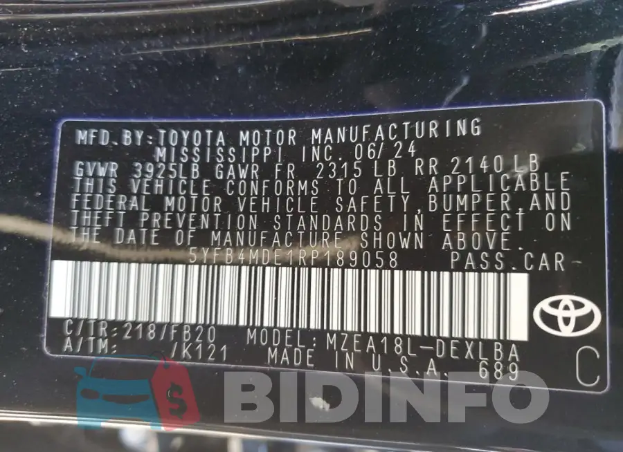 5YFB4MDE1RP189058 Photo# 13