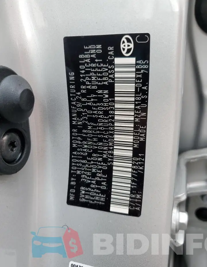 5YFB4MDEXRP218301 Photo# 12