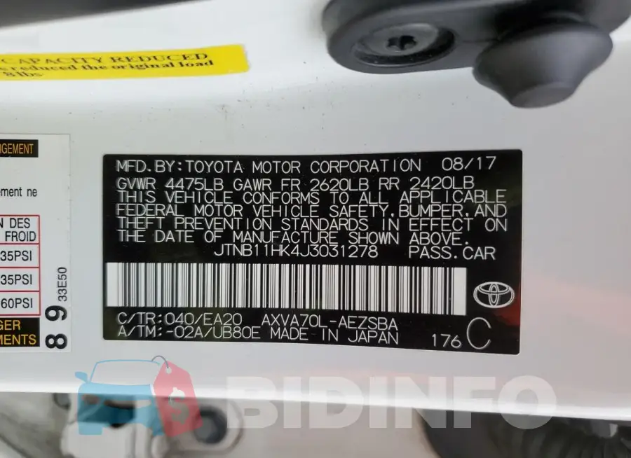 JTNB11HK4J3031278 Photo# 12
