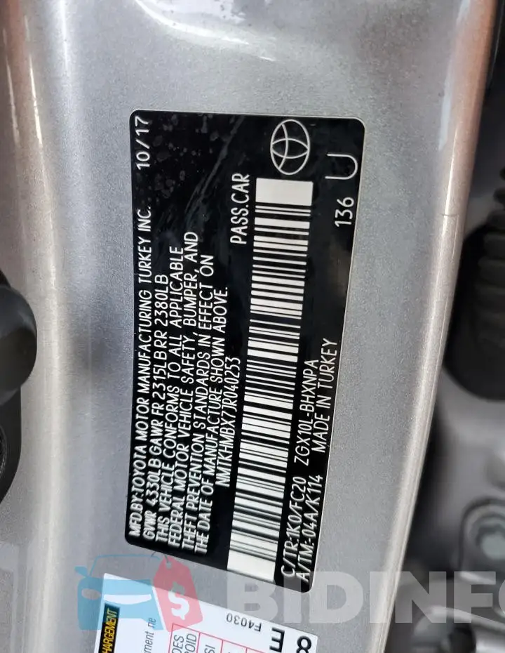 NMTKHMBX7JR040253 Photo# 13