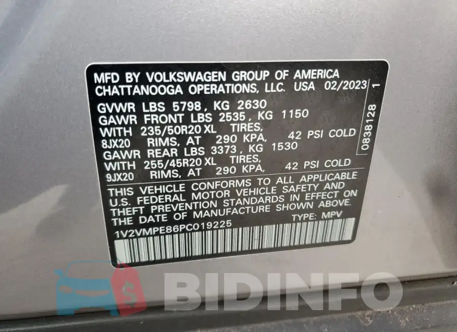 1V2VMPE86PC019225 Photo# 13