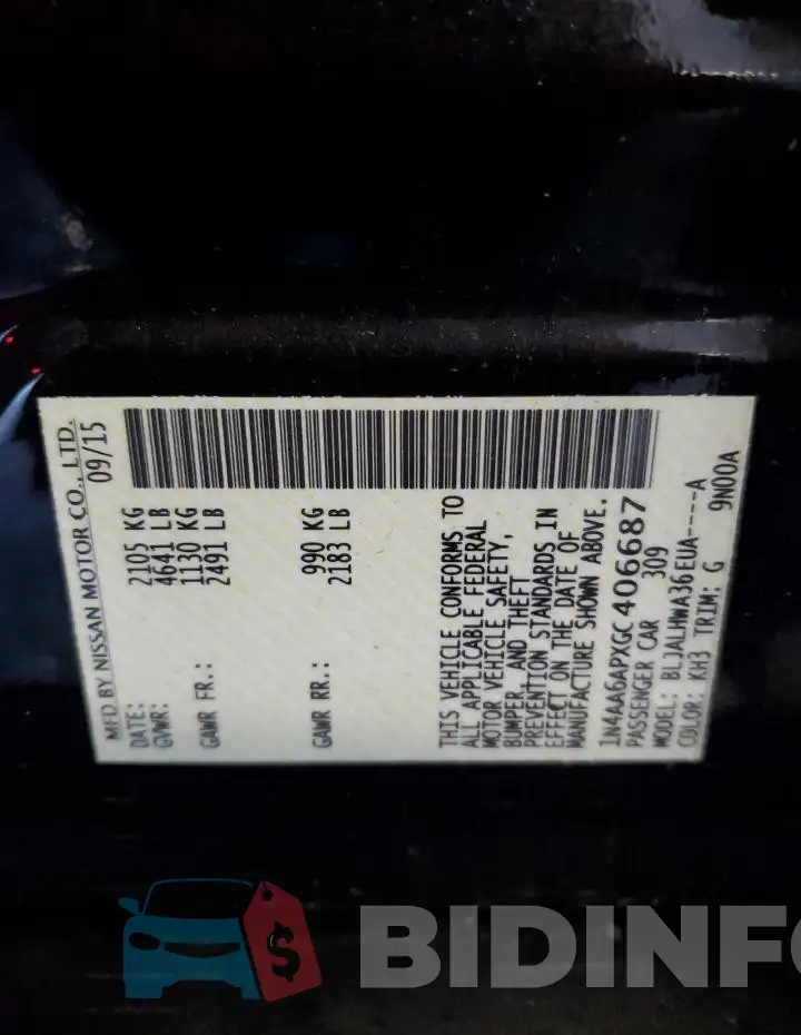 1N4AA6APXGC406687 Photo# 12