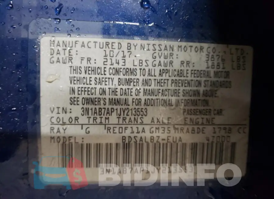 3N1AB7AP1JY213553 Photo# 12