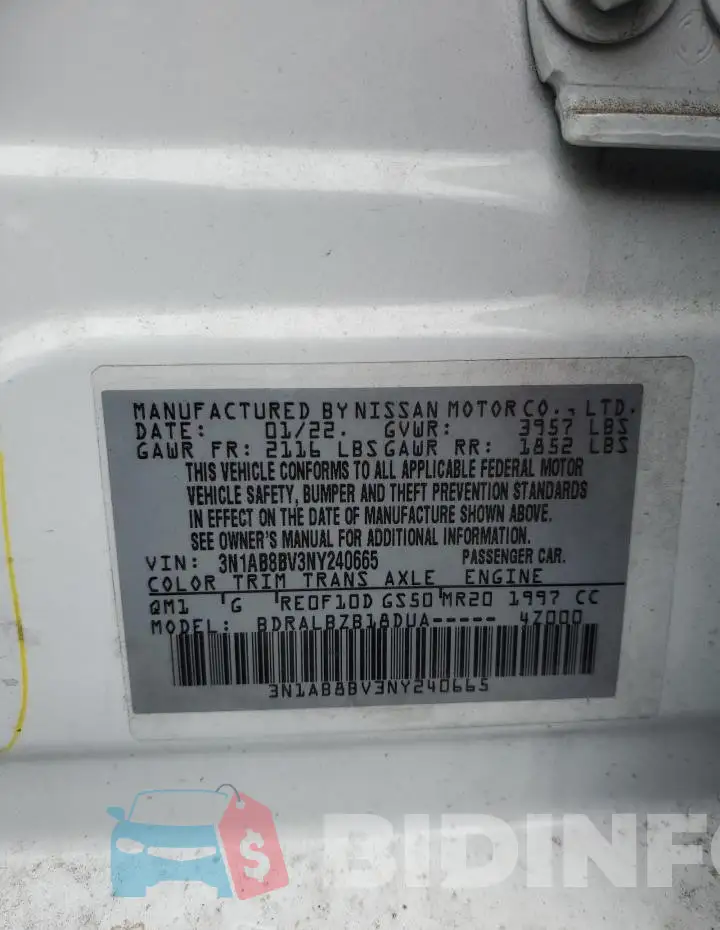 3N1AB8BV3NY240665 Photo# 12