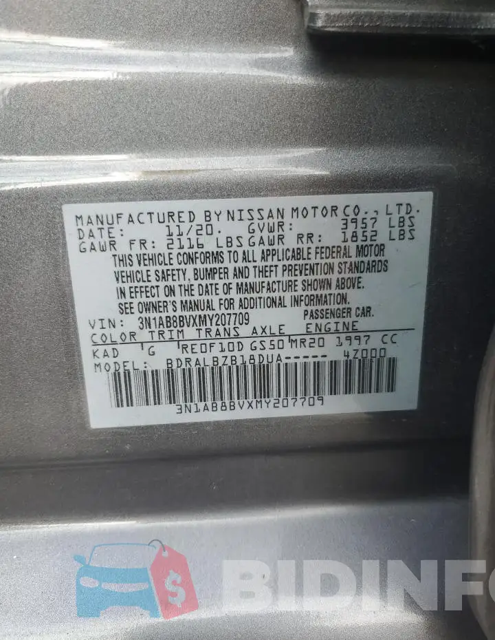 3N1AB8BVXMY207709 Photo# 12