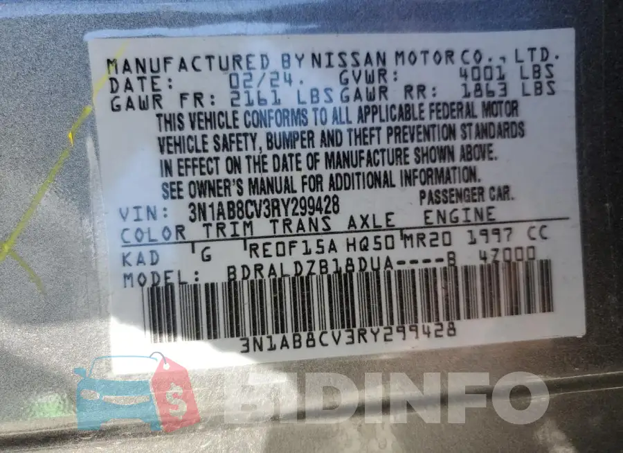 3N1AB8CV3RY299428 Photo# 12