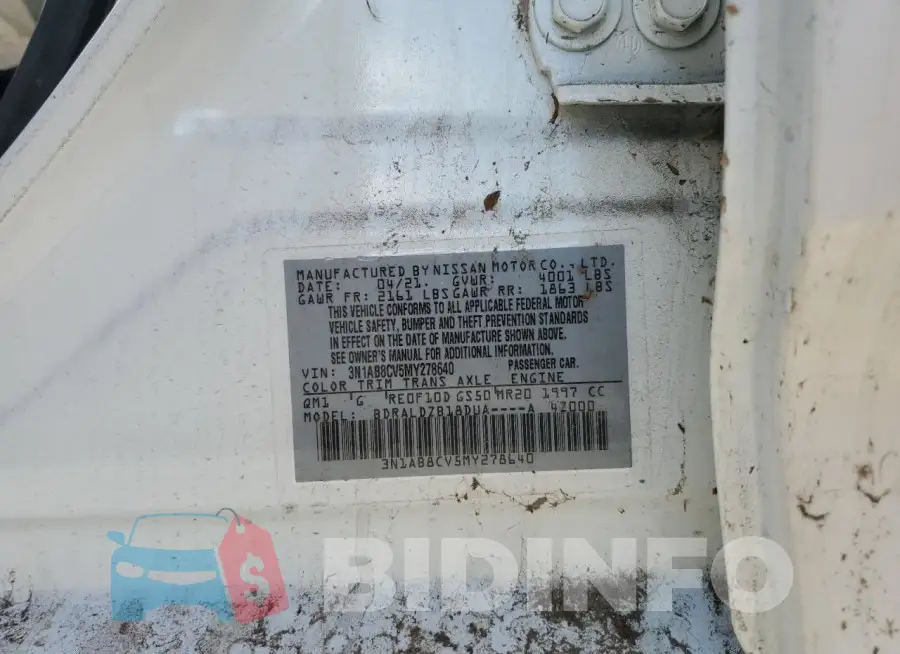 3N1AB8CV5MY278640 Photo# 12