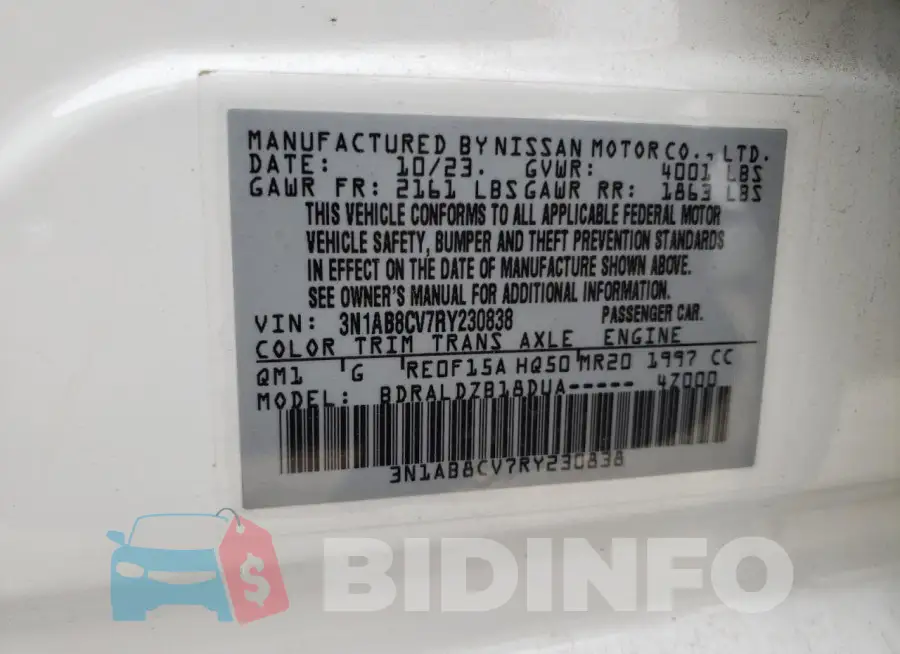 3N1AB8CV7RY230838 Photo# 12