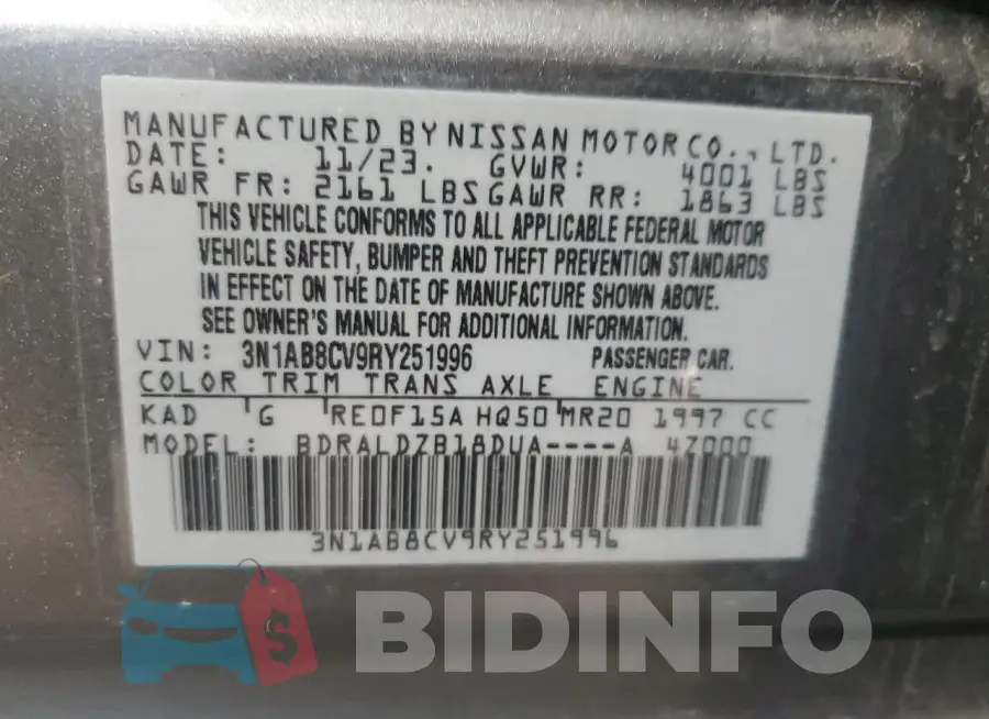 3N1AB8CV9RY251996 Photo# 12