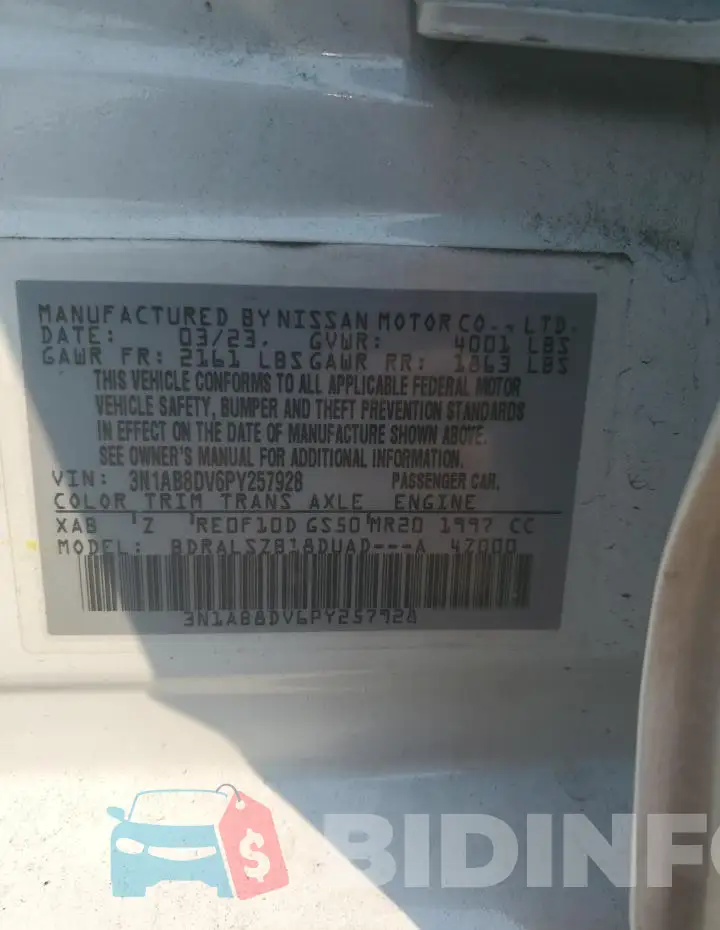 3N1AB8DV6PY257928 Photo# 13