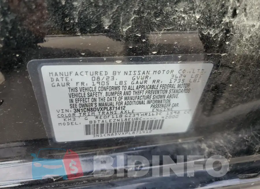 3N1CN8DVXPL871412 Photo# 12