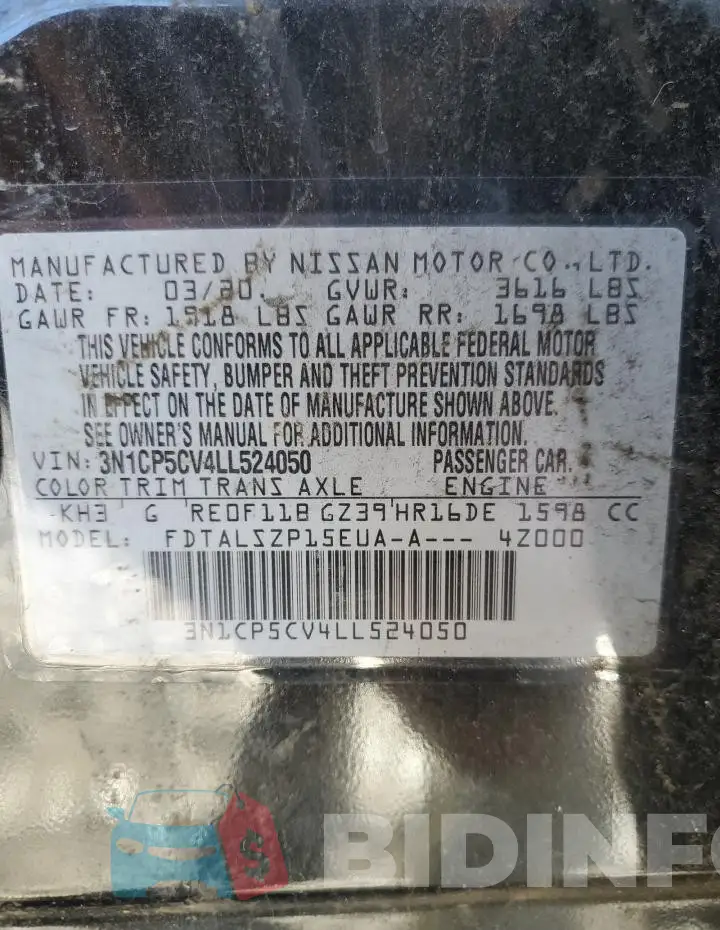 3N1CP5CV4LL524050 Photo# 14