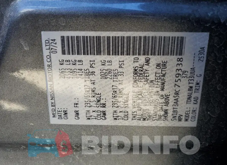 5N1BT3AA5RC759338 Photo# 14