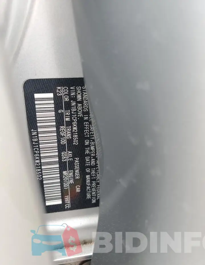 JN1BJ1CP6KW218502 Photo# 13