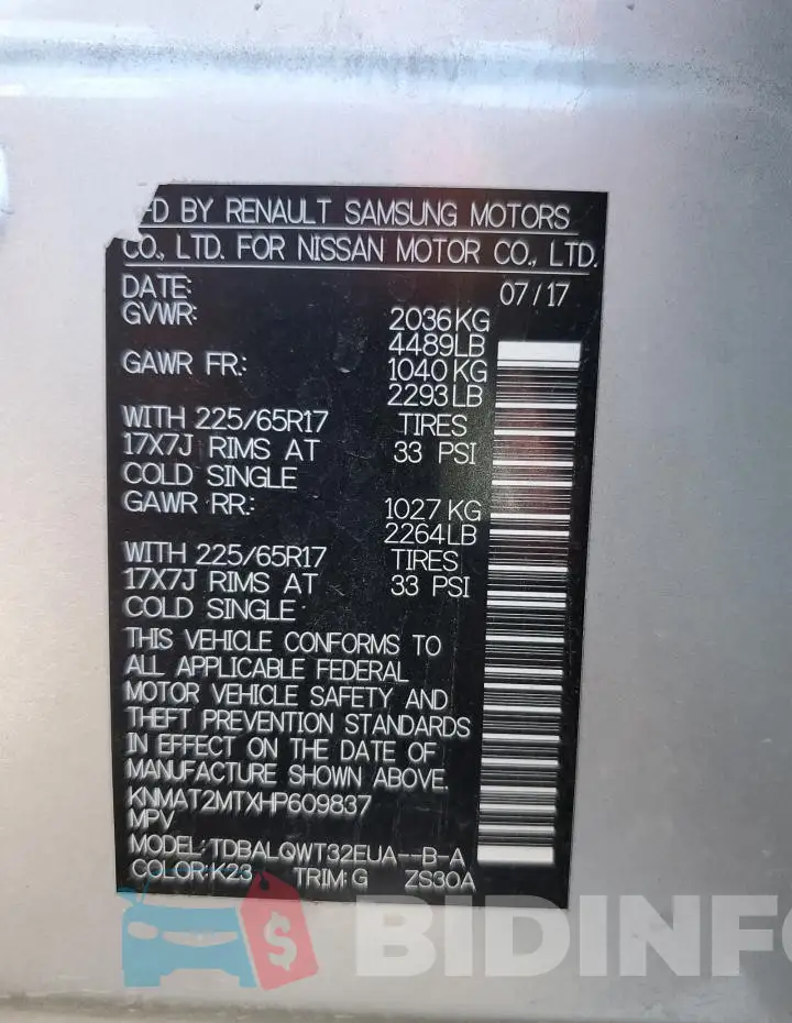 KNMAT2MTXHP609837 Photo# 12