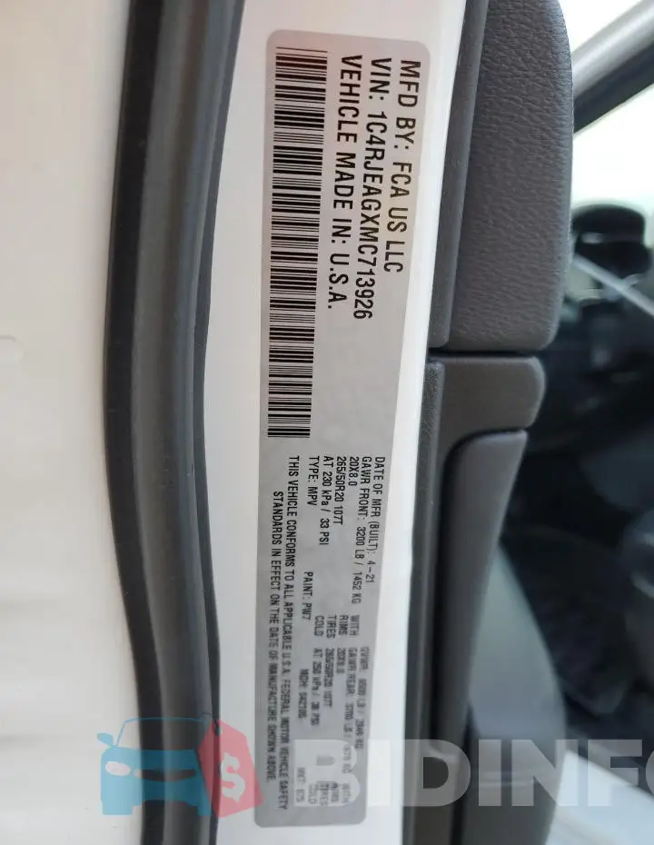 1C4RJEAGXMC713926 Photo# 14